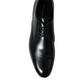 Black Leather Lace Up Men Dress Derby Shoes