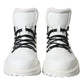 White Vulcano Trekking Ankle Boots Shoes