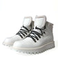 White Vulcano Trekking Ankle Boots Shoes