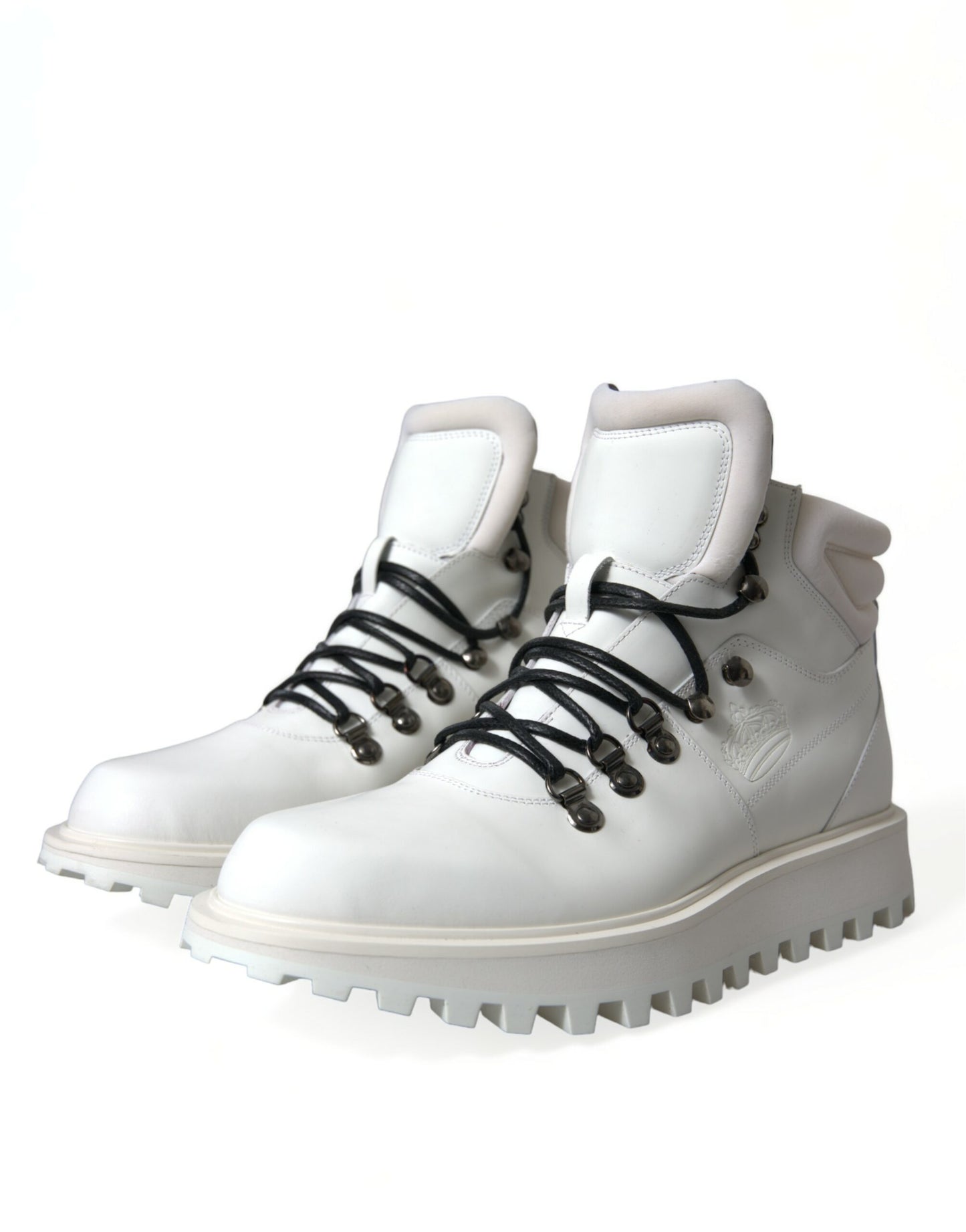 White Vulcano Trekking Ankle Boots Shoes