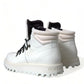 White Vulcano Trekking Ankle Boots Shoes