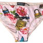 Pink Floral Butterfly Two Piece Beachwear Bikini