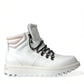 White Vulcano Trekking Ankle Boots Shoes