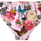 Pink Floral Butterfly Two Piece Beachwear Bikini