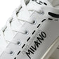 White Gray Leather LOVE Milano Sneakers Shoes