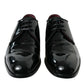 Black Calfskin Leather Derby Dress Shoes