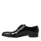 Black Calfskin Leather Derby Dress Shoes