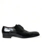 Black Calfskin Leather Derby Dress Shoes