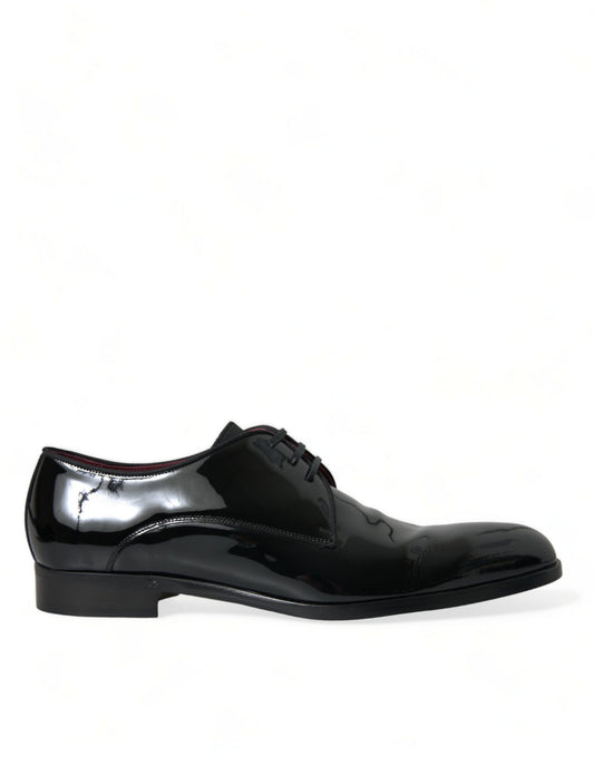 Black Calfskin Leather Derby Dress Shoes