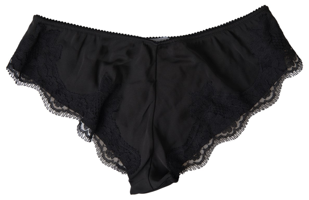 Elegant Black Silk Blend Panties