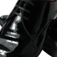 Black Calfskin Leather Derby Dress Shoes