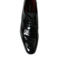Black Calfskin Leather Derby Dress Shoes