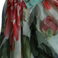 Blue Floral Print Tiered Long Maxi Dress