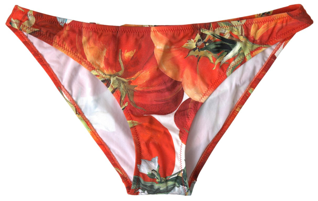 Chic Pumpkin Print Bikini Bottoms