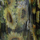 Black Sunflower A-line Pleated Maxi Dress