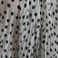 White Polka Dot A-line Pleated Maxi Dress