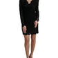 Black Bodycon Lace Cotton Sheath Mini Dress