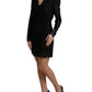 Black Bodycon Lace Cotton Sheath Mini Dress