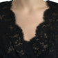 Black Bodycon Lace Cotton Sheath Mini Dress