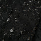 Black Floral Lace Viscose Sheath Midi Dress