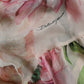 Pink Floral Chiffon Ruched Frilled Maxi Dress