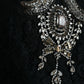 Black Lace Crystal Embellished Sheath Dress