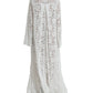 White Lace Crystal Embellished Shift Dress