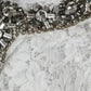White Lace Crystal Embellished Shift Dress