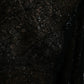 Black Floral Lace Sheer A-line Midi Dress