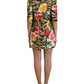 Multicolor Tiger Floral Print Shift Mini Dress