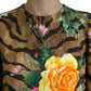 Multicolor Tiger Floral Print Shift Mini Dress