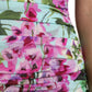 Multicolor Floral V-neck Sheath Midi Dress