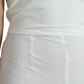 White Nylon Strapless Bodycon Jumpsuit Dress