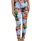 Multicolor Floral High Waist Leggings Pants