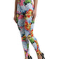 Multicolor Floral High Waist Leggings Pants