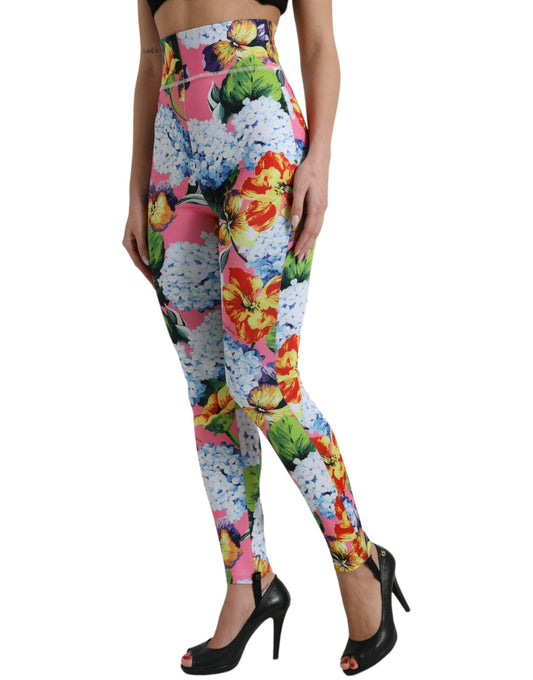 Multicolor Floral High Waist Leggings Pants