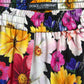 Multicolor Floral High Waist Wide Silk Pants