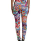 Multicolor Floral High Waist Leggings Pants