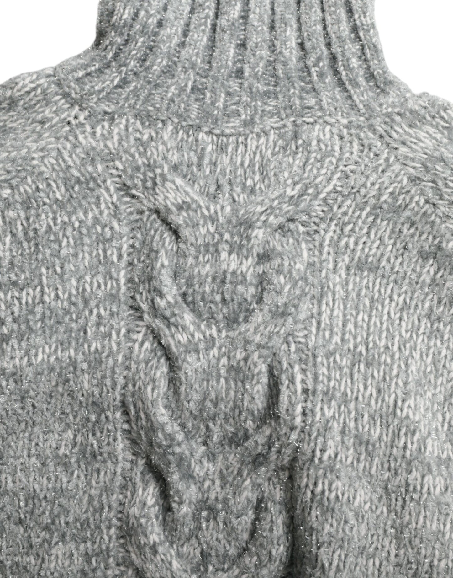 Gray Cashmere Turtle Neck Pullover Sweater