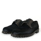 Black Stable Fur Derby SAN PIETRO Dress Shoes