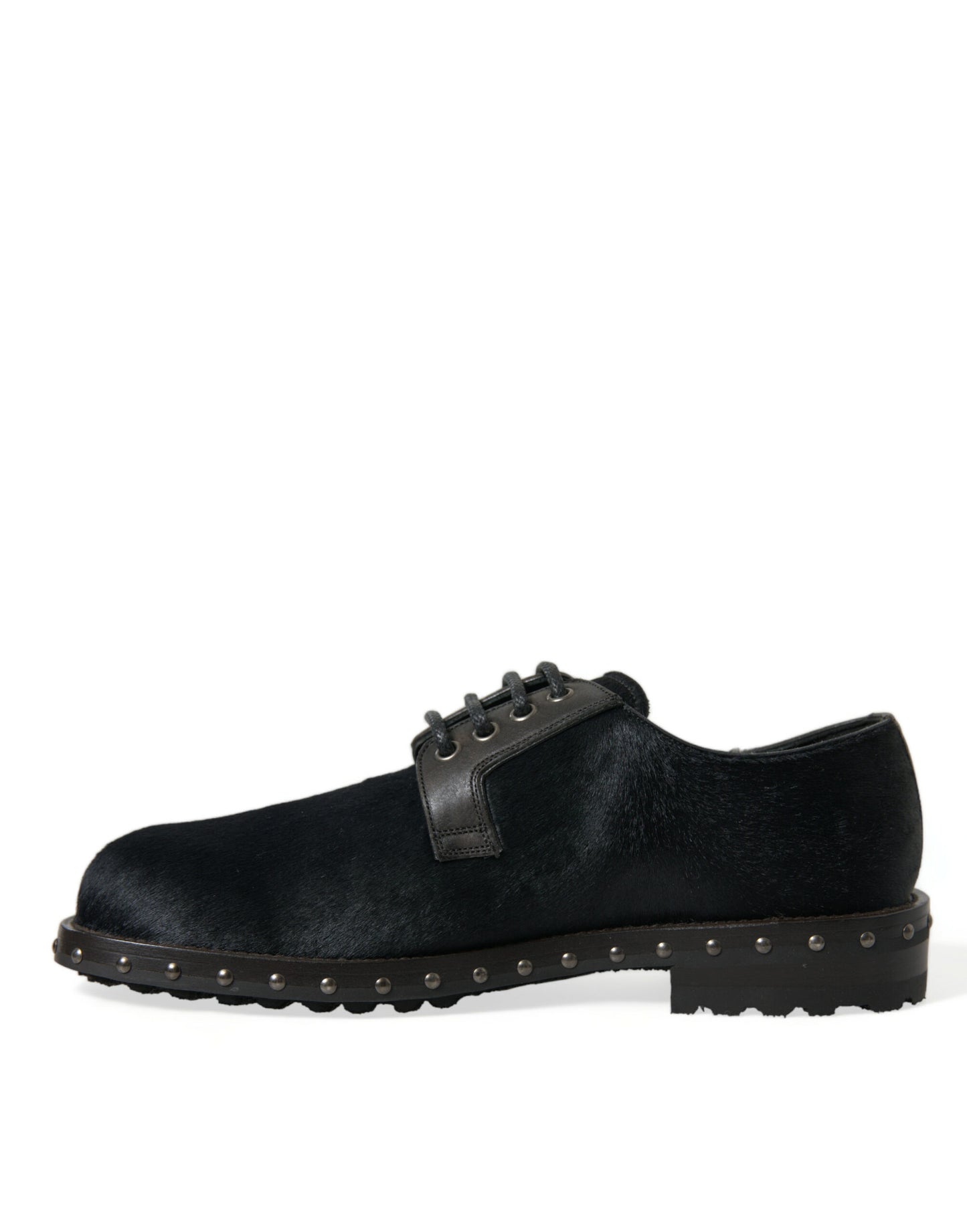 Black Stable Fur Derby SAN PIETRO Dress Shoes