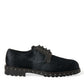 Black Stable Fur Derby SAN PIETRO Dress Shoes