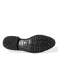 Black Leather Studded Loafers Dress Shoes