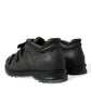 Black Leather Strap Men Ankle Boots Shoes