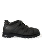 Black Leather Strap Men Ankle Boots Shoes