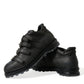 Black Leather Strap Men Ankle Boots Shoes