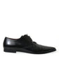 Black Leather Lace Up Formal Derby Dress Shoes