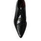 Black Leather Lace Up Formal Derby Dress Shoes