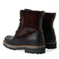 Black Leather Military Combat Boots Shoes