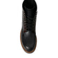 Black Leather Military Combat Boots Shoes